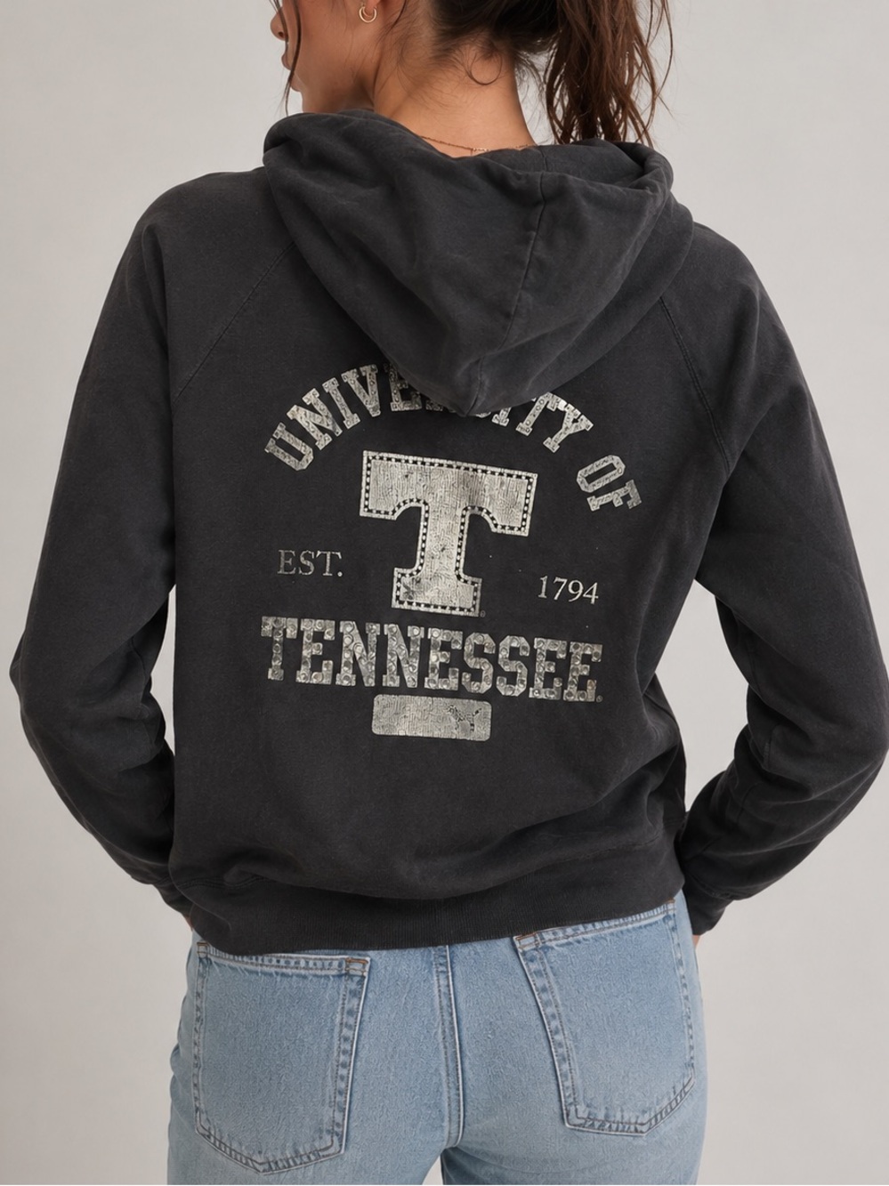 PINK Victoria’s Secret Tennessee Volunteers Rhinestone Zip Hoodie Black Size S